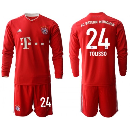 Tenue Bayern Munich Corentin Tolisso 24 Enfant Domicile 2020-2021 Maillot de Foot ML